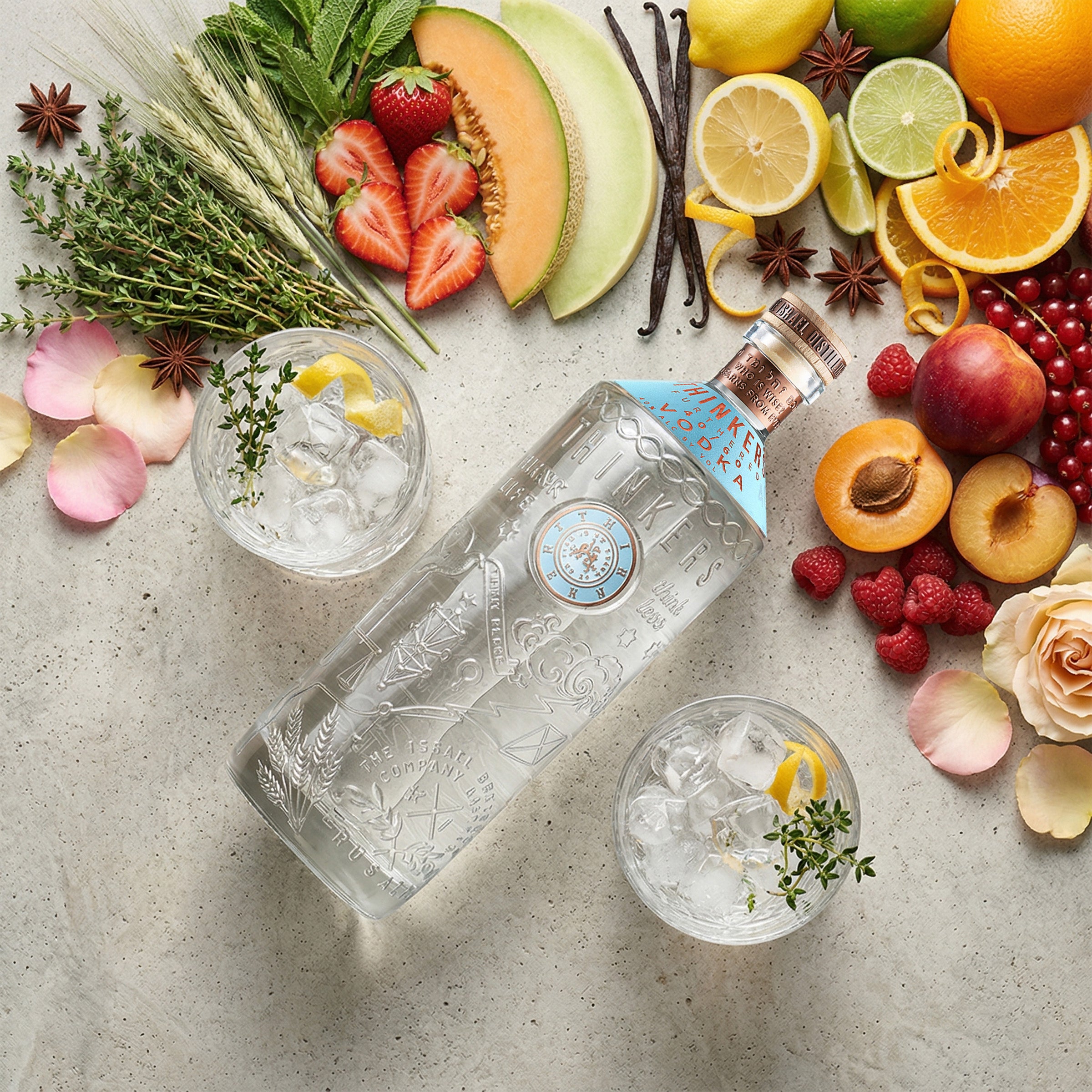 Thinkers Vodka 40-60 - velvety smooth premium vodka made from red winter wheat - 700ml, 40% vol