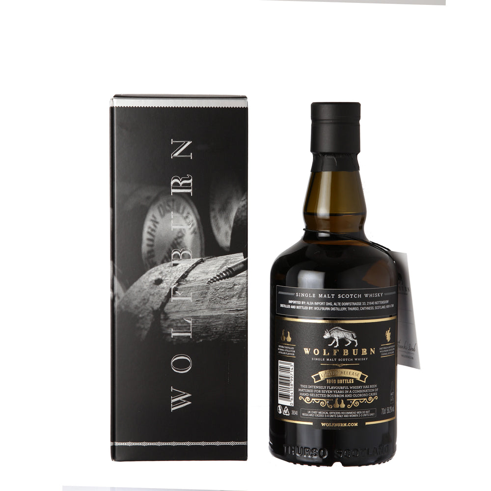 Wolfburn 7 Year Old Cask Strength Oloroso & Bourbon Casks