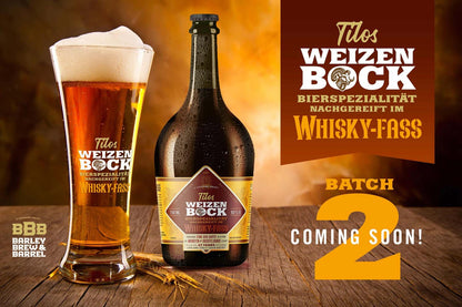 Tilos Wheat Doppelbock - Batch 2 - Beer finished in a North of Scotland 1973 Cask - 9.5% Vol - 0.75l