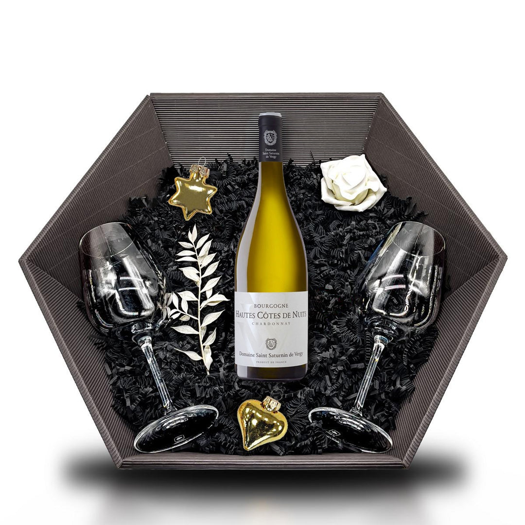 2018 Domaine Saint Saturnin de Vergy Bourgogne Hautes Côtes de Nuits Chardonnay Weißwein 0,75L 13% Vol Giftbasket