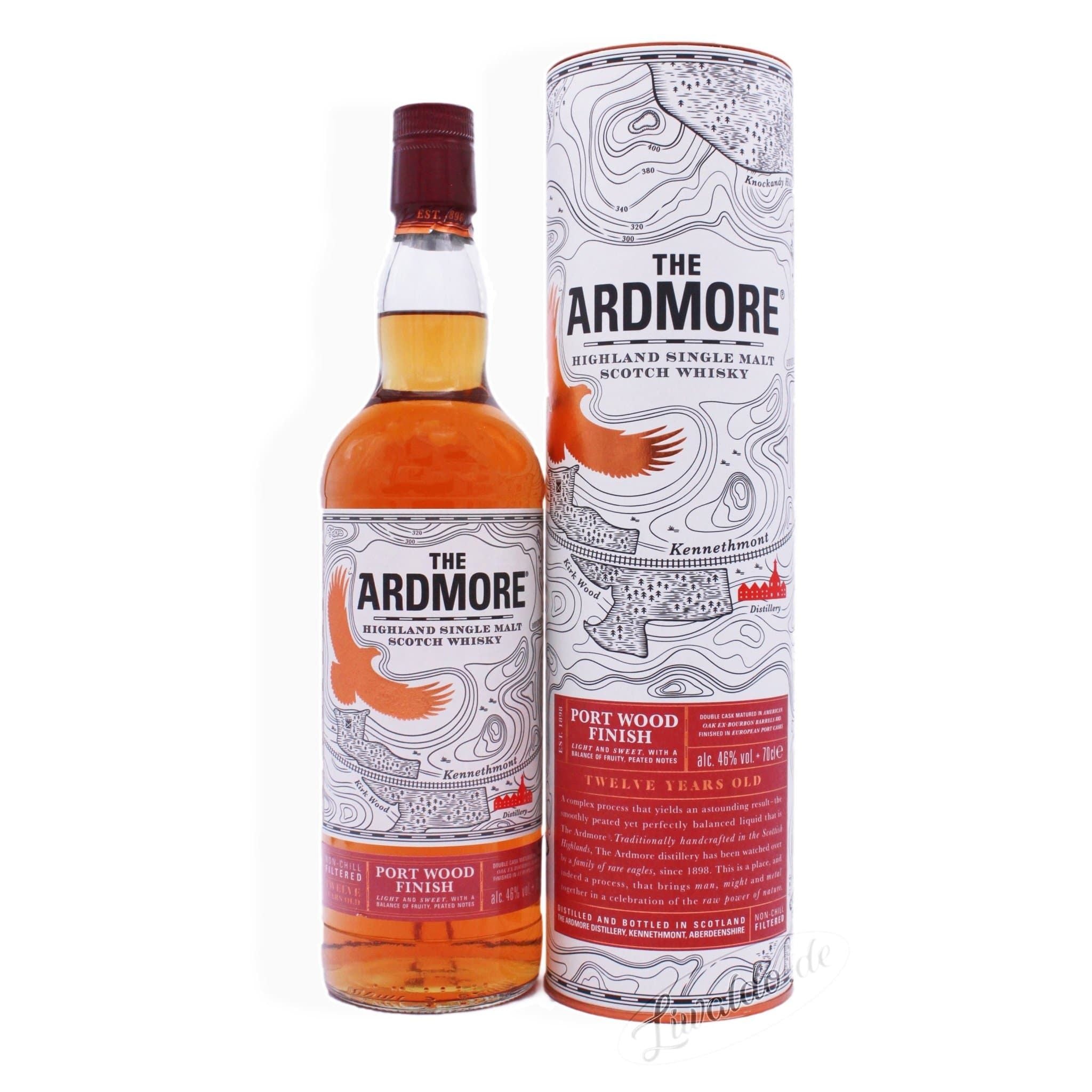 Ardmore Port Wood Finish Highland Single Malt Scotch Whisky 12 Jahre 46% 0,7 l - Liwaldo