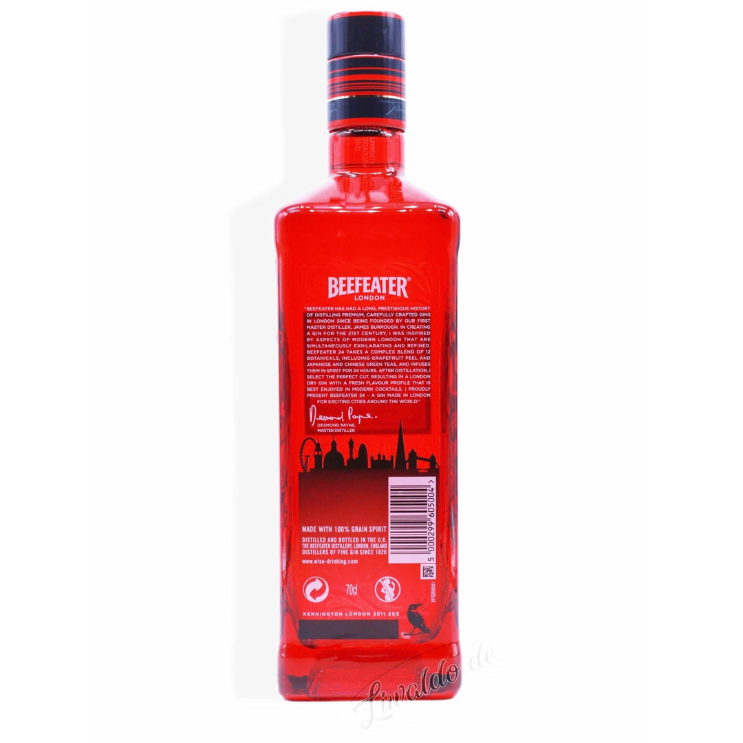 Beefeater 24 London Dry Gin 45% 0,7 l + 6x Gin Ballon Gläser - Liwaldo
