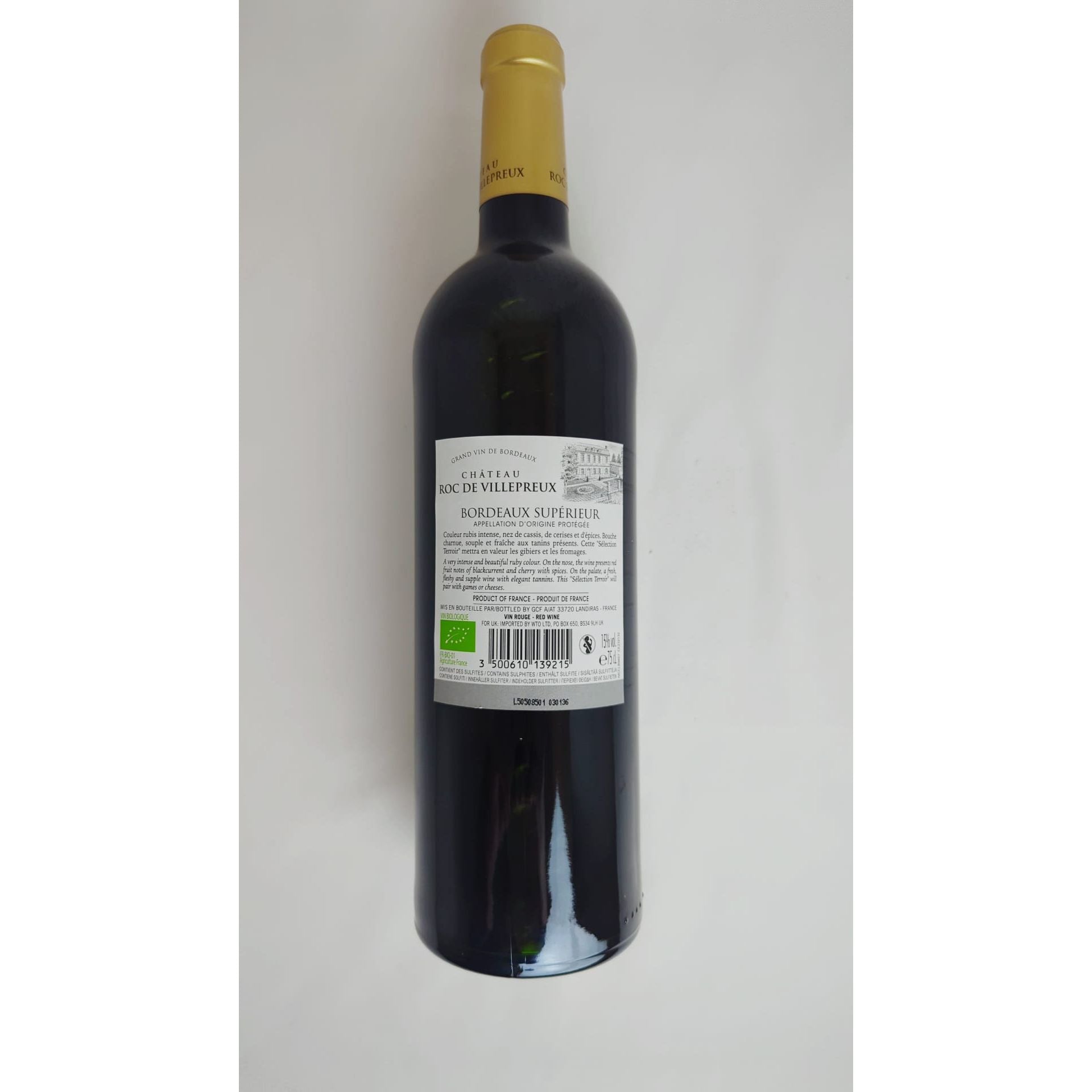 [Package 10] - [5675] - Château Roc de Villepreux Organic Bordeaux Supérieur