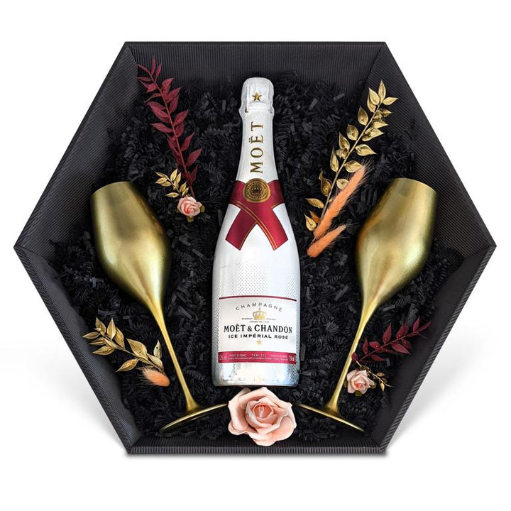 Moët &amp; Chandon Ice Impérial Rosé Champagner 0,75L 12% Giftbasket