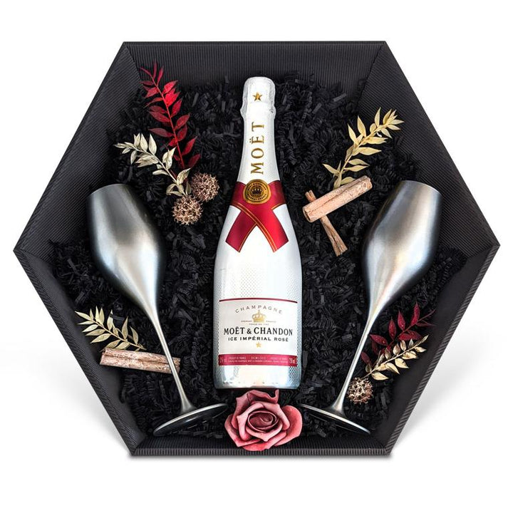 Moët &amp; Chandon Ice Impérial Rosé Champagner 0,75L 12% Giftbasket