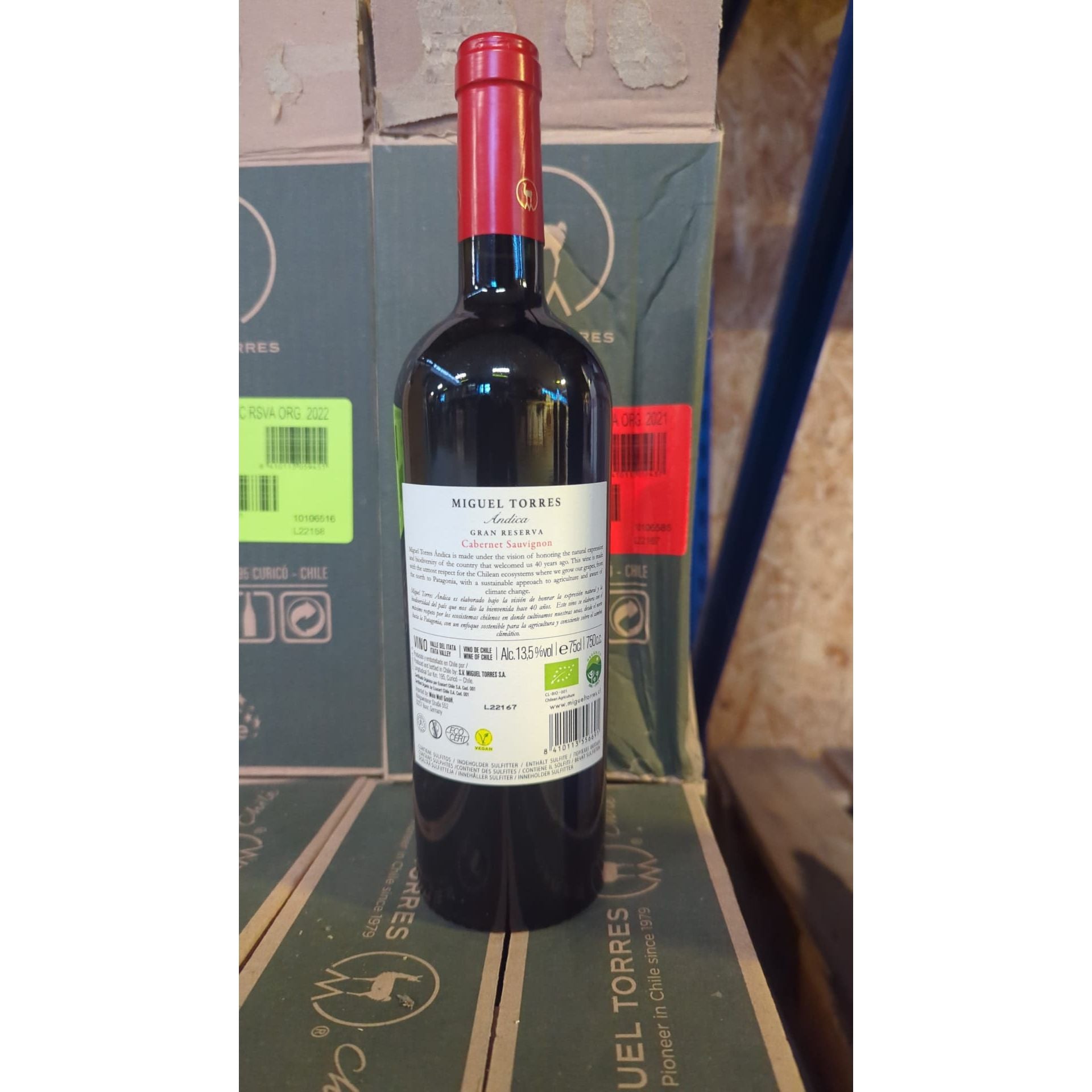 Andica Cabernet Sauvignon Torres - Miguel Torres Chile - Red Wine - Itata Valley - Organic