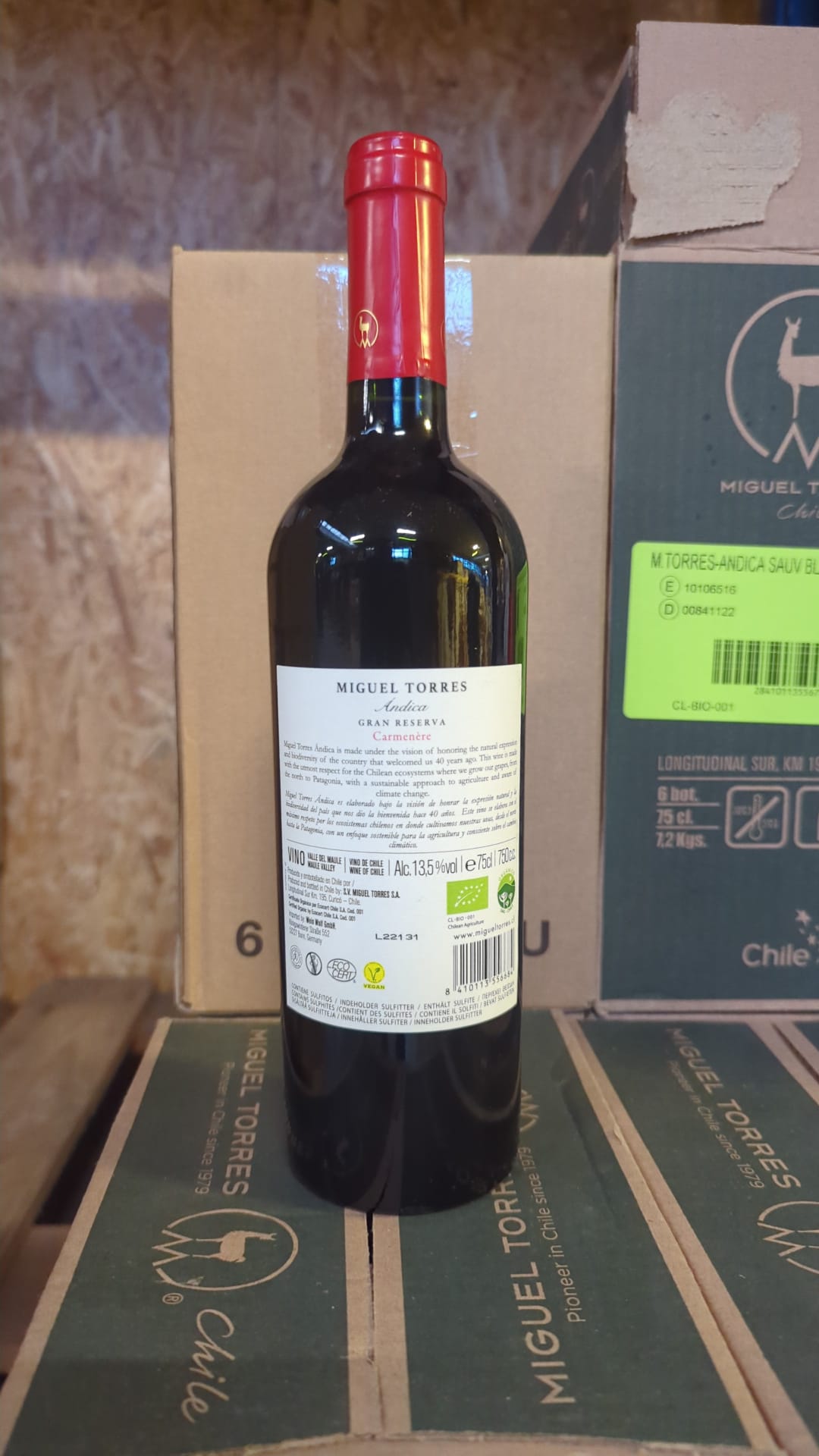 Andica Carmenere Torres - Miguel Torres Chile - Rotwein - Valle Central, Valle del Maule - Bio